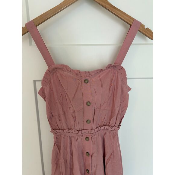 Women’s Button-Down Midi Sundress Sleeveless A-Line Beach Dress Size S NWT - Picture 4 of 8